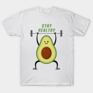 Kawaii avocado training in the gym T-Shirt